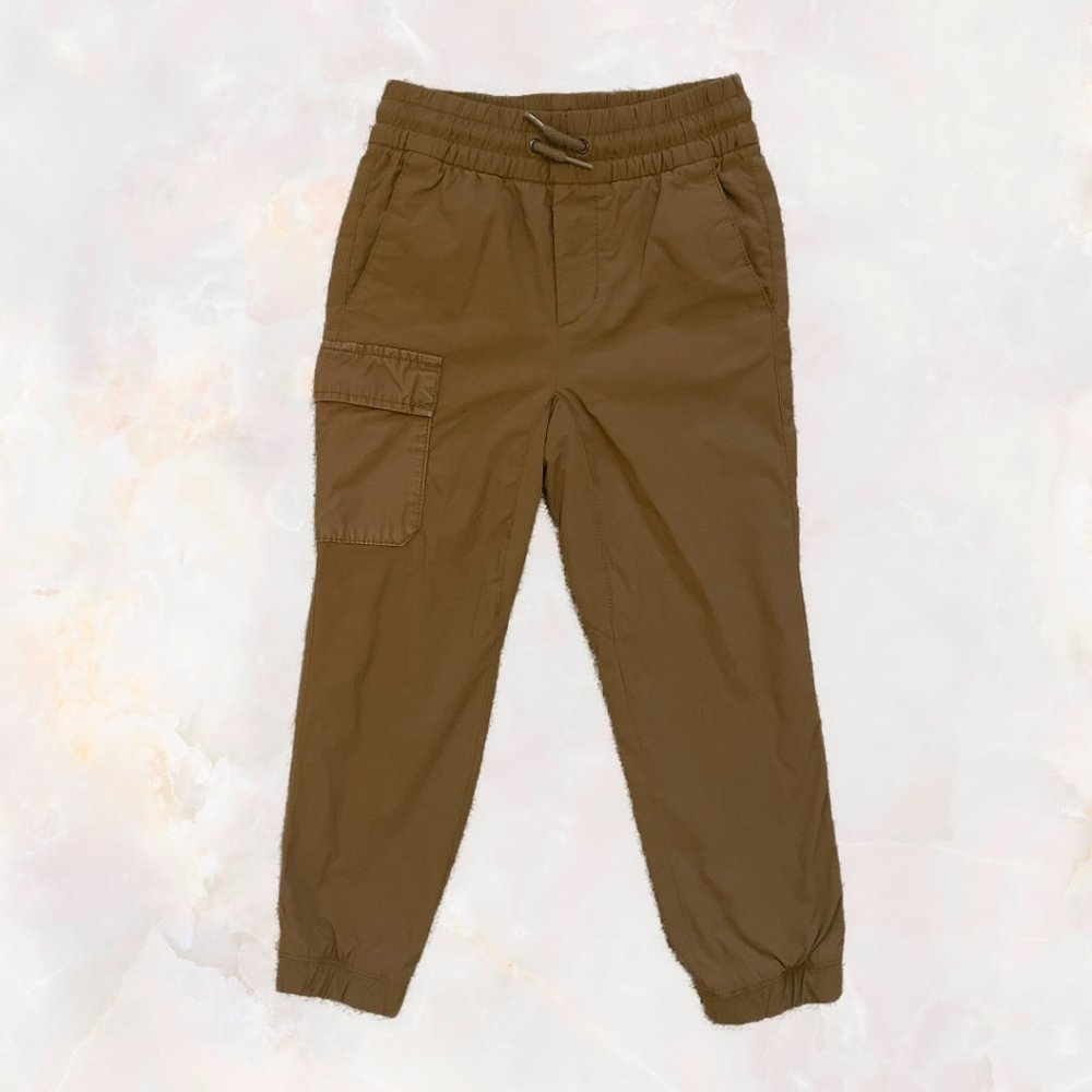 Gap Kids Boys Jersey- Lined Cargo Joggers - Brown - S (6/7)